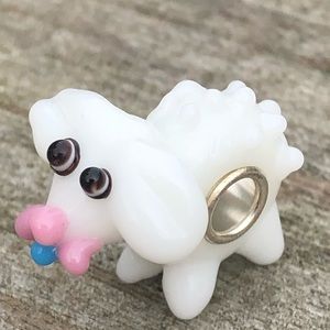 Puppy animal charm bracelet necklace